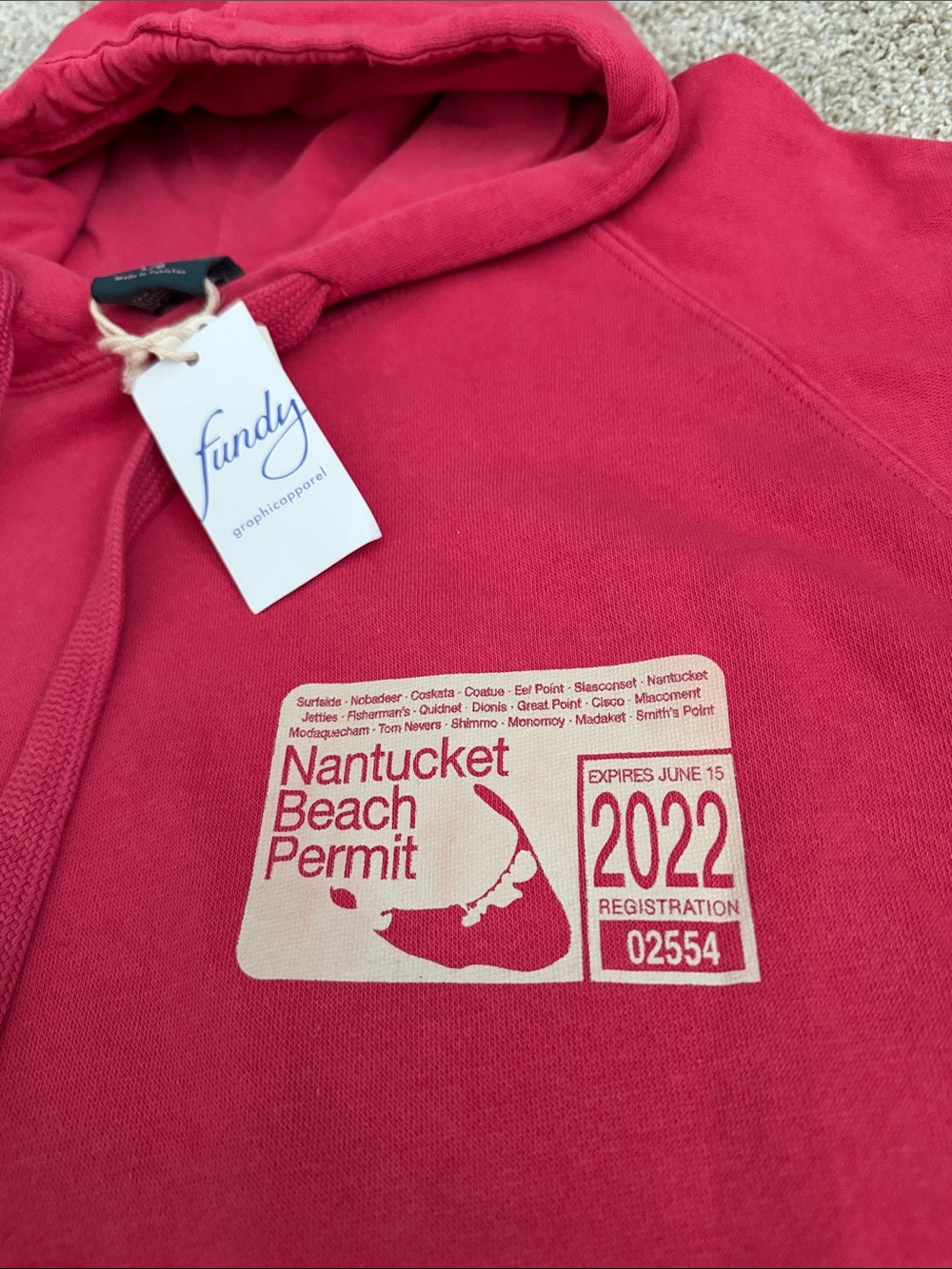 Nantucket Beach Permit Hoodie Sweatshirt